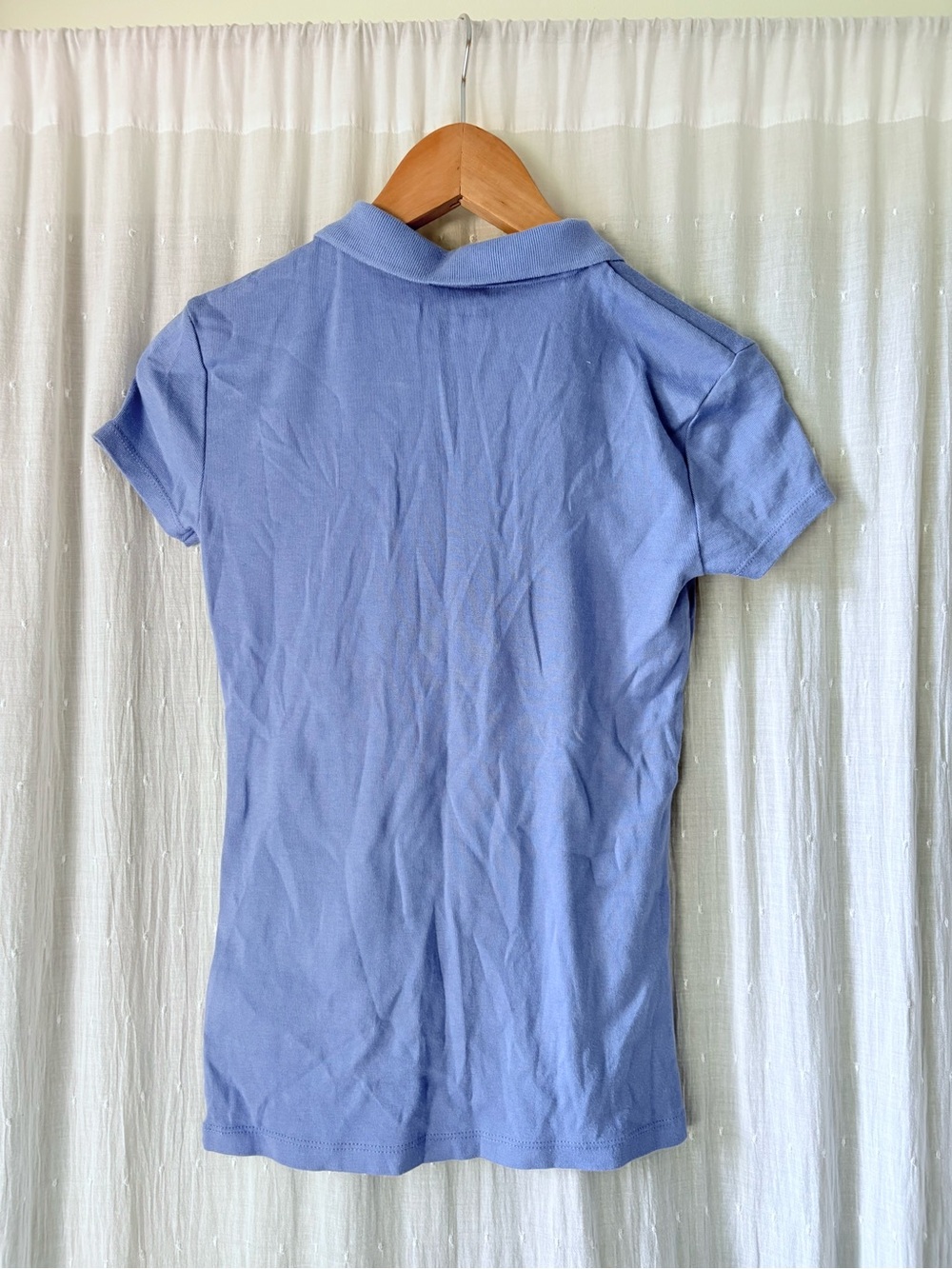 Tommy Hilfiger Light Blue Short-Sleeve Polo with Zip - Picture 3 of 5